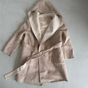 MOTF Cream beige Wool Coat New